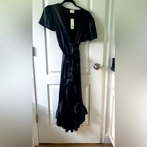 Black wrap dress
